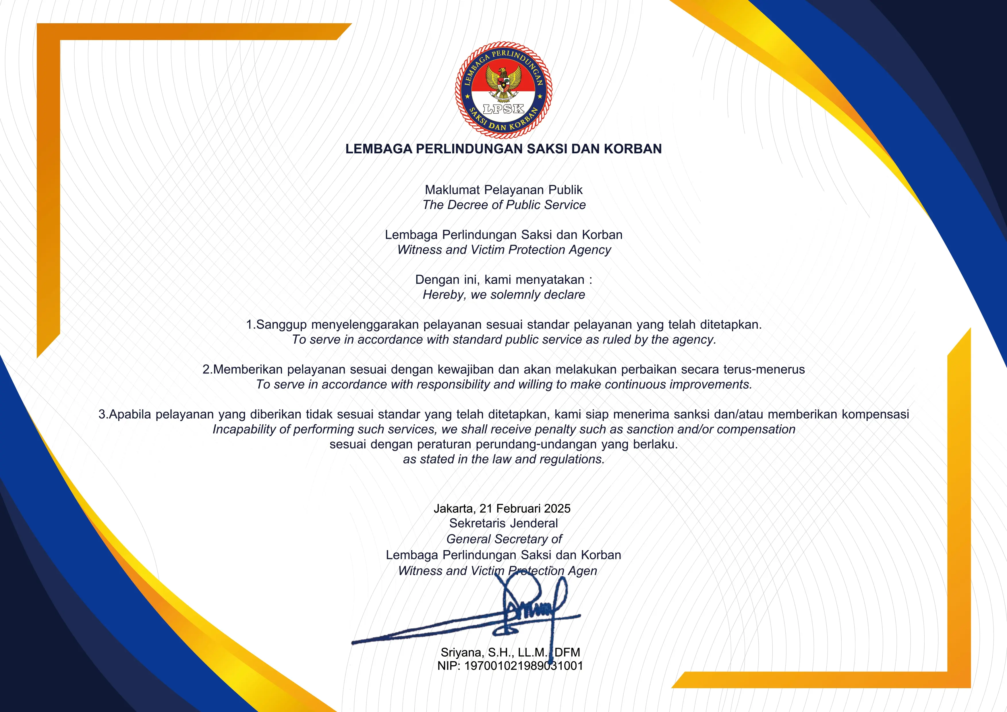 Maklumat Pelayanan Informasi Publik